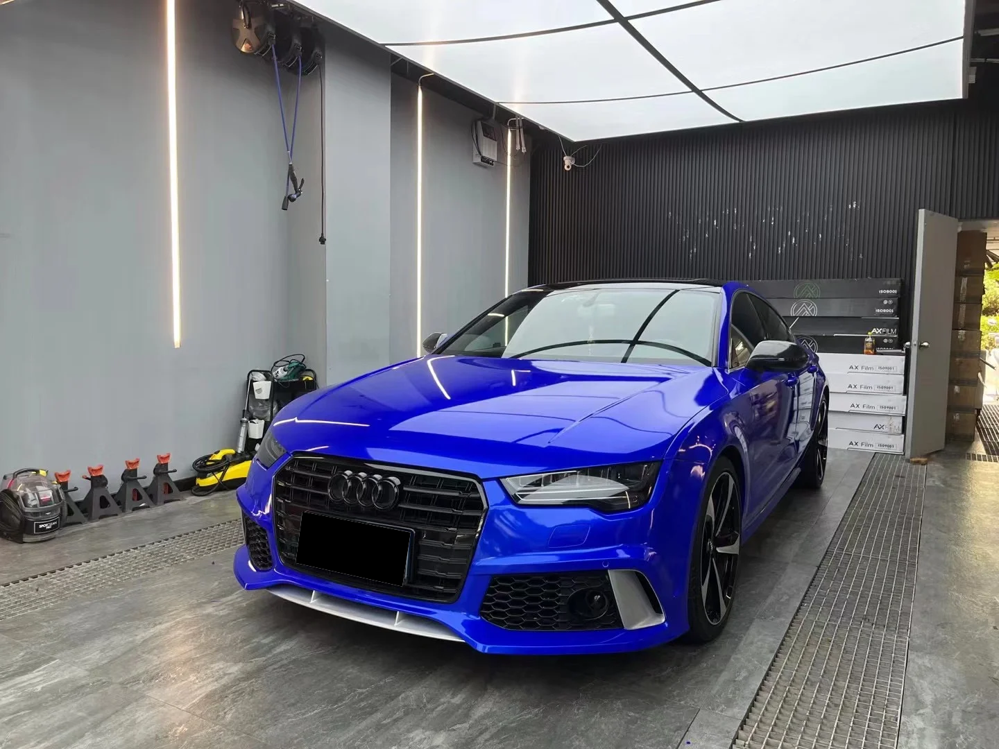 Metal Paint Deep Blue Vinyl Car Wrap K-6006