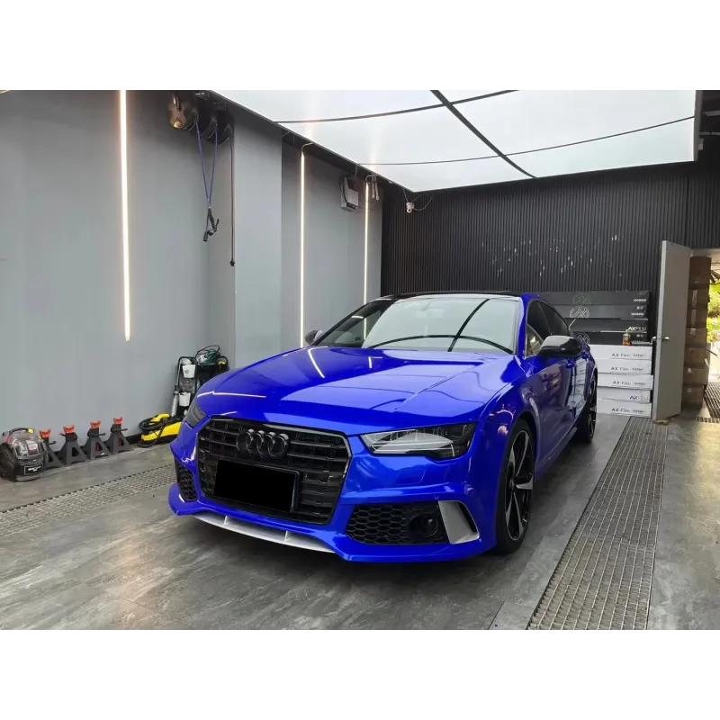 Metal Paint Deep Blue Vinyl Car Wrap K-6006