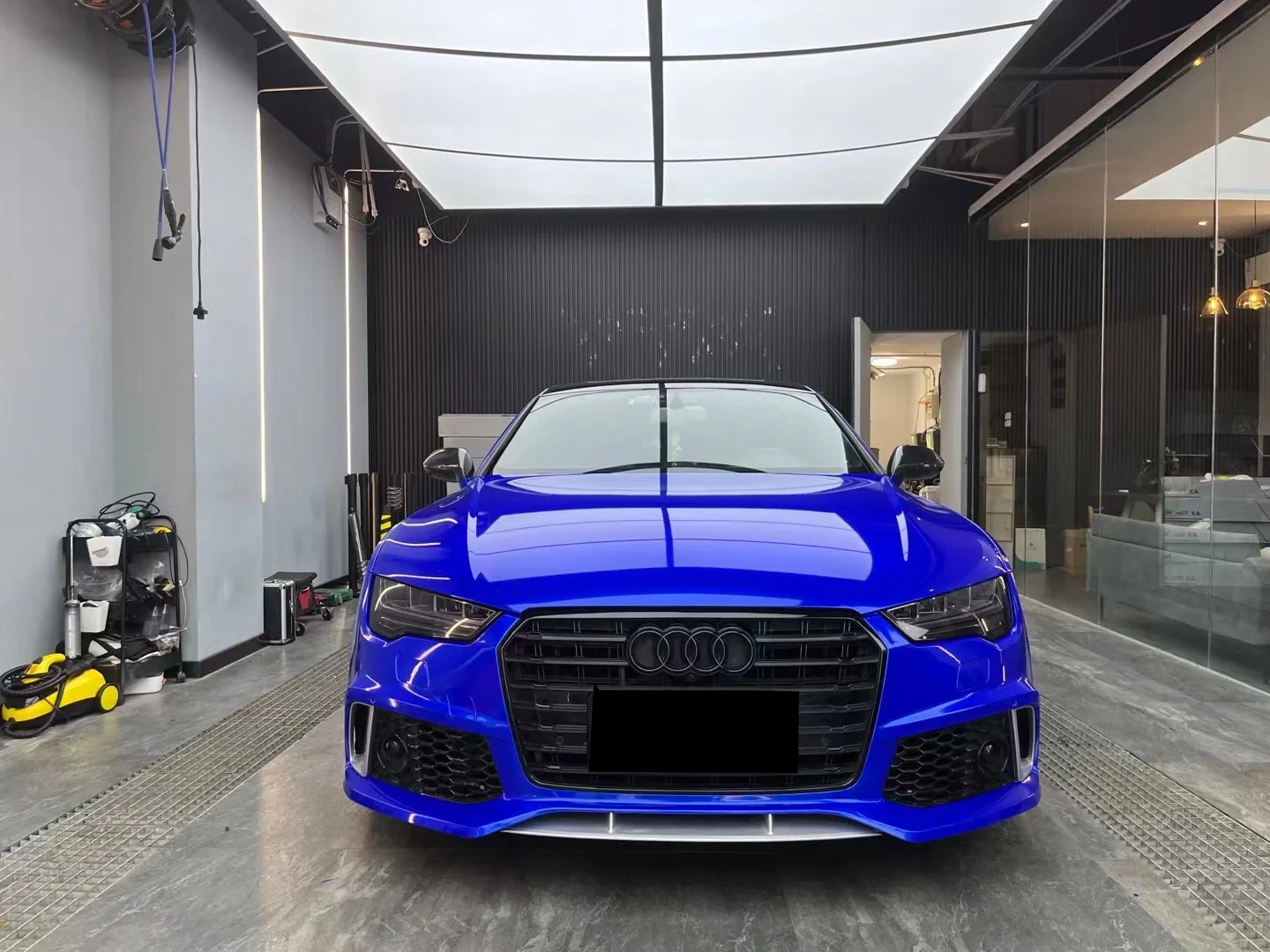 Metal Paint Deep Blue Vinyl Car Wrap K-6006