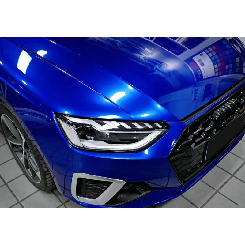 Metal Paint Deep Blue Vinyl Car Wrap K-6006