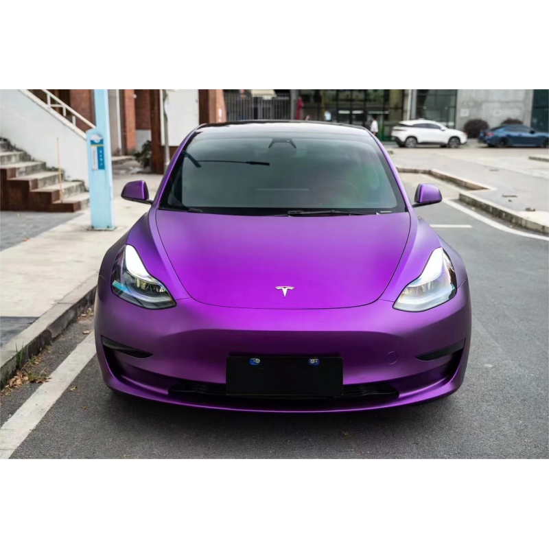 Matte Chrome Purple Vinyl Car Wrap K-8011