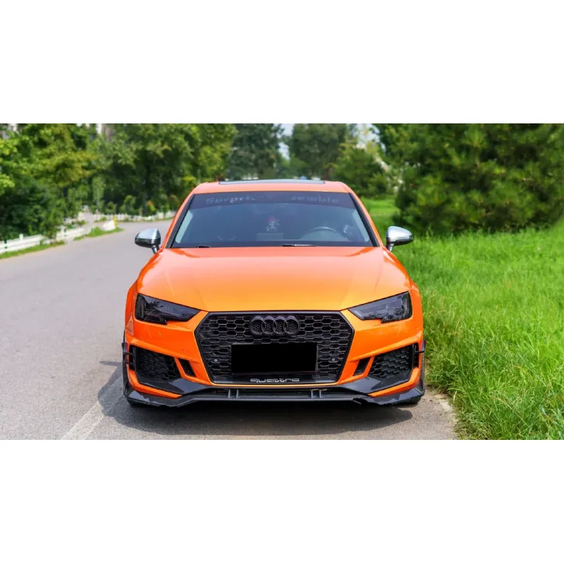 Car Original Color Glossy Compete Speed Orange Vinyl Car Wrap For Audi A4L