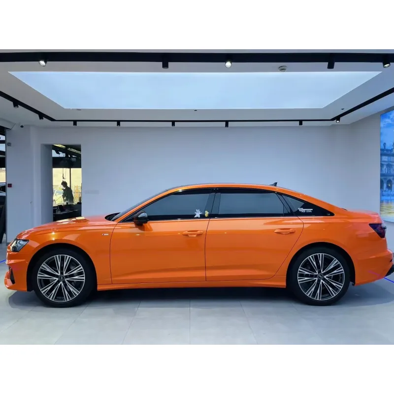 Glossy Compete Speed Orange Vinyl Car Wrap K-1108