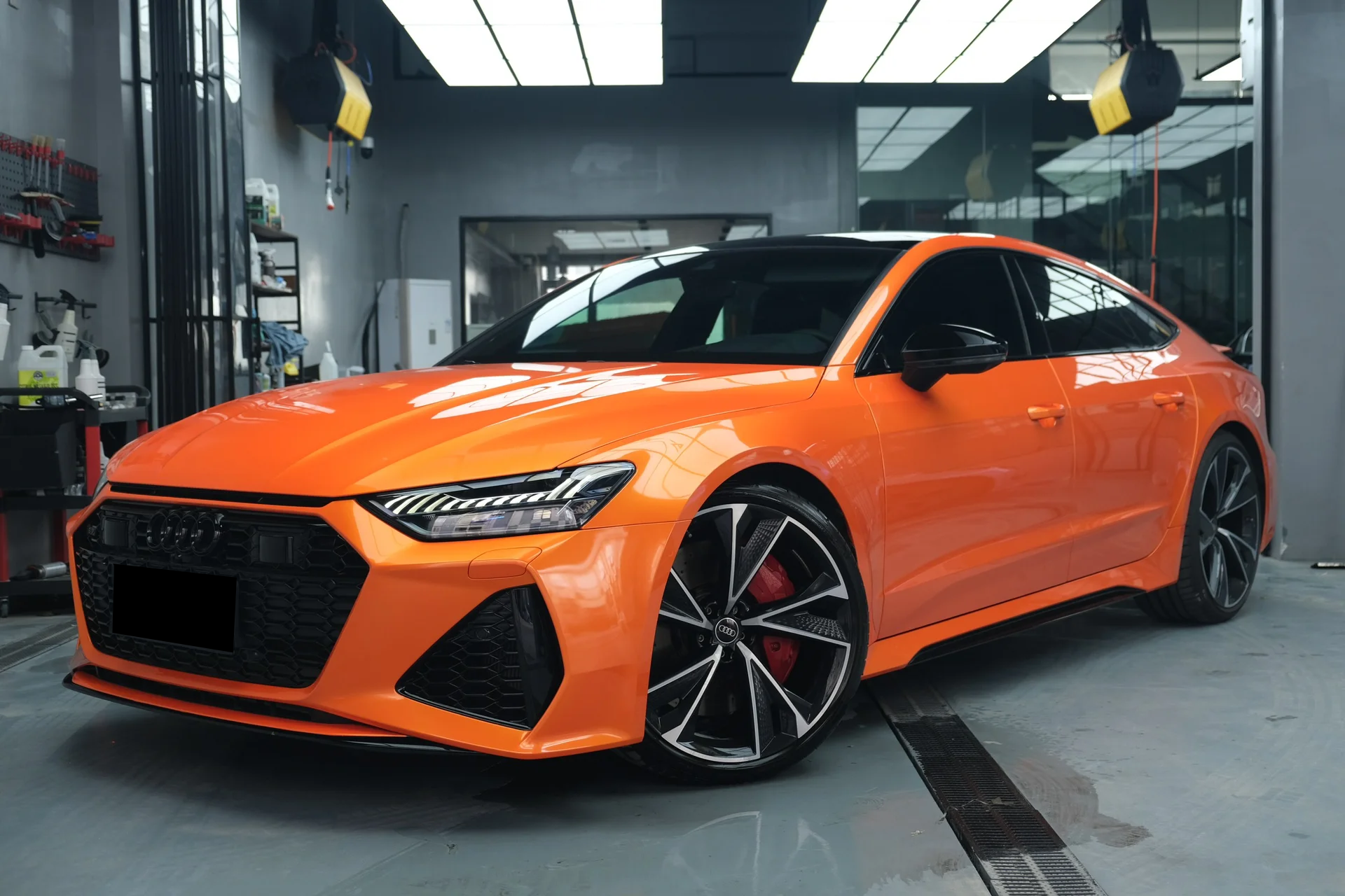 Glossy Compete Speed Orange Vinyl Car Wrap K-1108