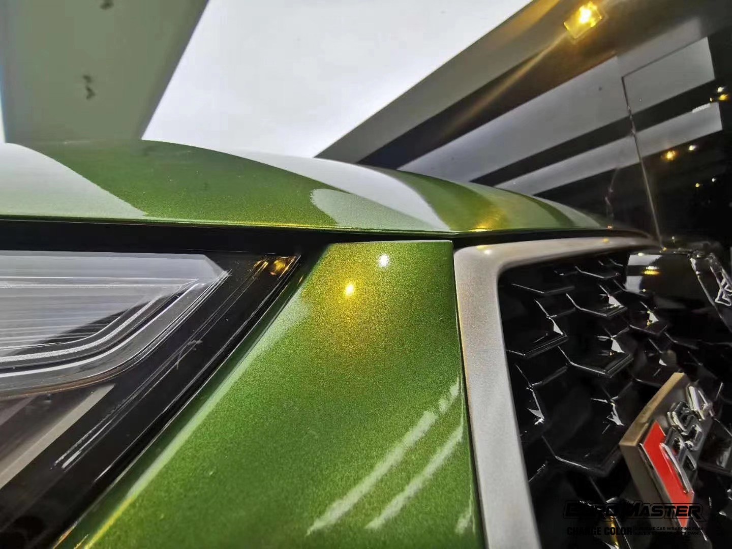 Car Original Color Glossy Mamba Green Vinyl Car Wrap For Porsche