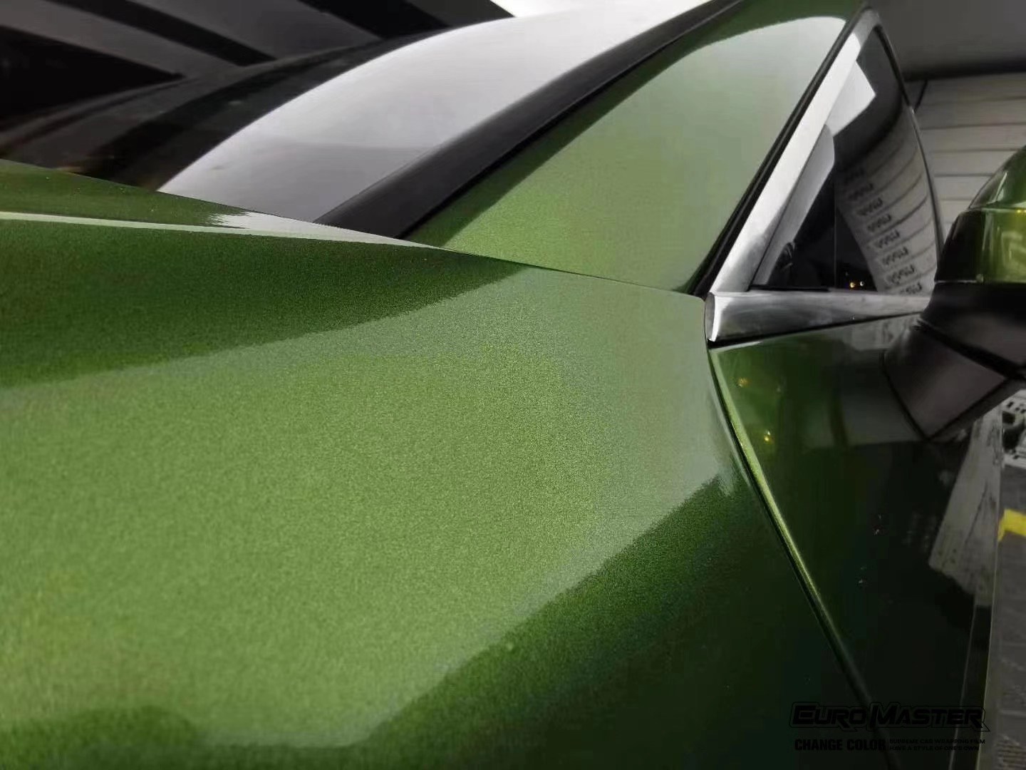 Car Original Color Glossy Mamba Green Vinyl Car Wrap For Porsche