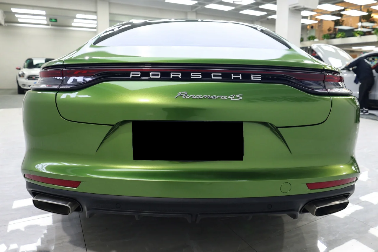 Car Original Color Glossy Mamba Green Vinyl Car Wrap For Porsche