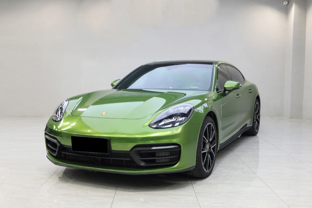 Car Original Color Glossy Mamba Green Vinyl Car Wrap For Porsche