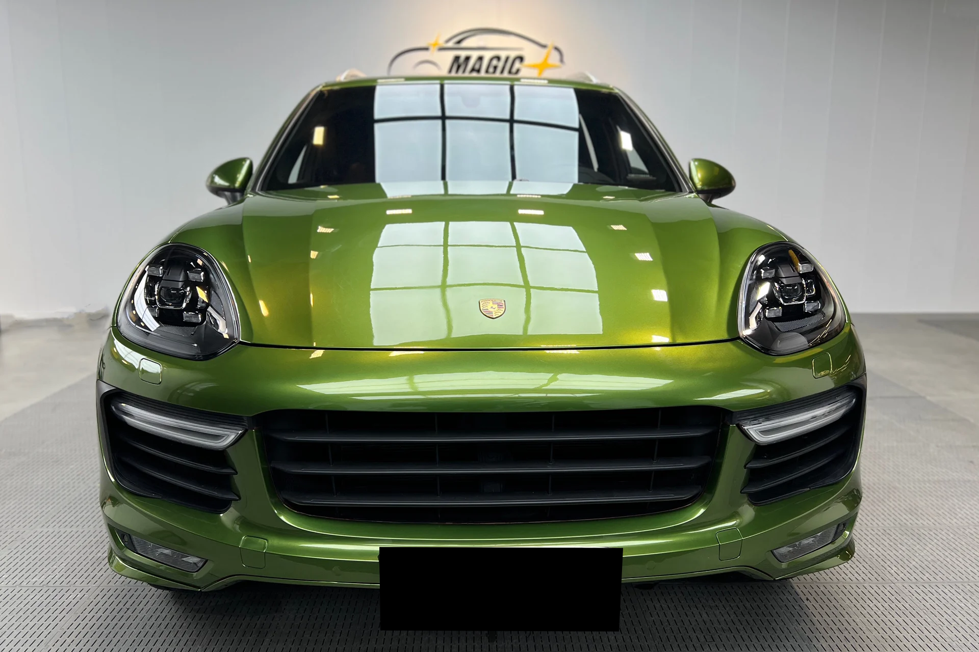 Car Original Color Glossy Mamba Green Vinyl Car Wrap For Porsche