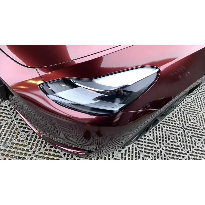 Glossy Metallic Black Rose Vinyl Car Wrap K-2102