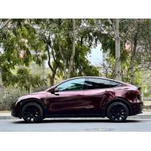 Glossy Metallic Black Rose Vinyl Car Wrap K-2102
