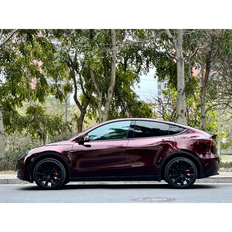 Glossy Metallic Black Rose Vinyl Car Wrap K-2102