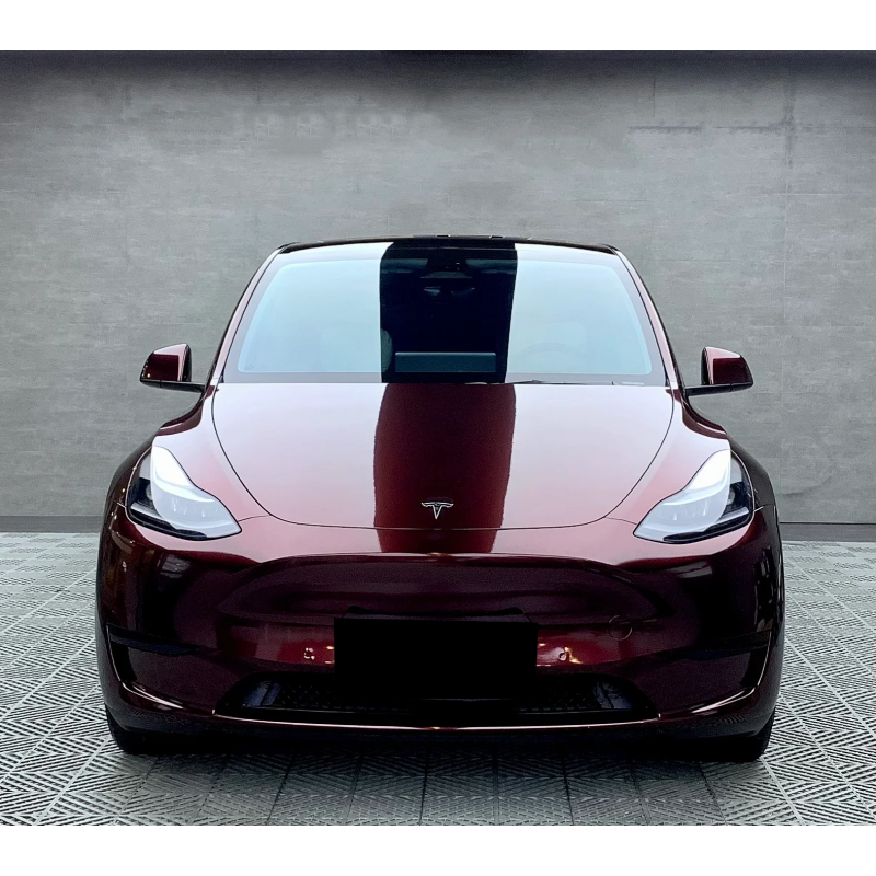Glossy Metallic Black Rose Vinyl Car Wrap K-2102