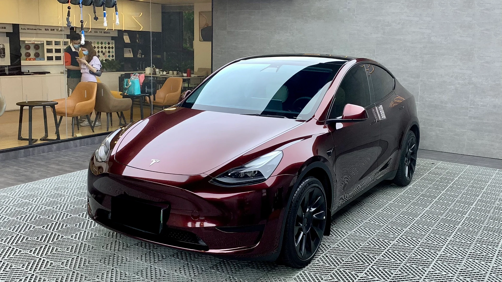 Glossy Metallic Black Rose Vinyl Car Wrap K-2102
