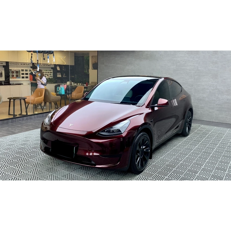 Glossy Metallic Black Rose Vinyl Car Wrap K-2102 02