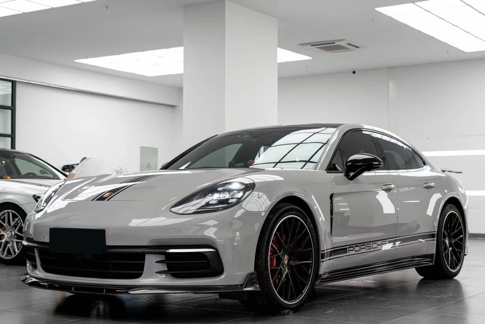 Porsche Grey Vinyl Car Wrap K-1441