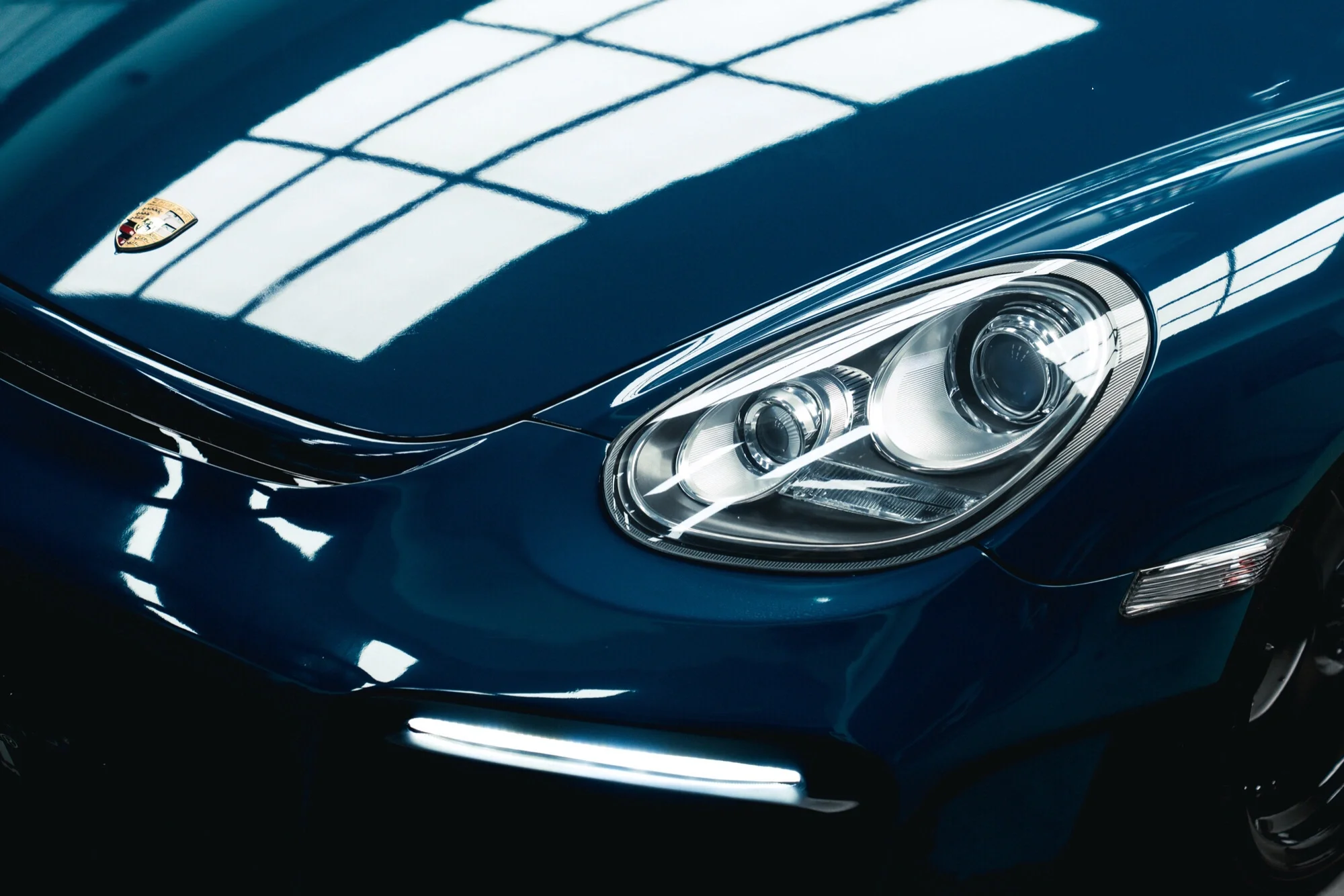 Car Original Color Deep Blue Vinyl Car Wrap For Porsche
