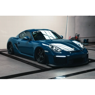 Car Original Color Deep Blue Vinyl Car Wrap For Porsche 02