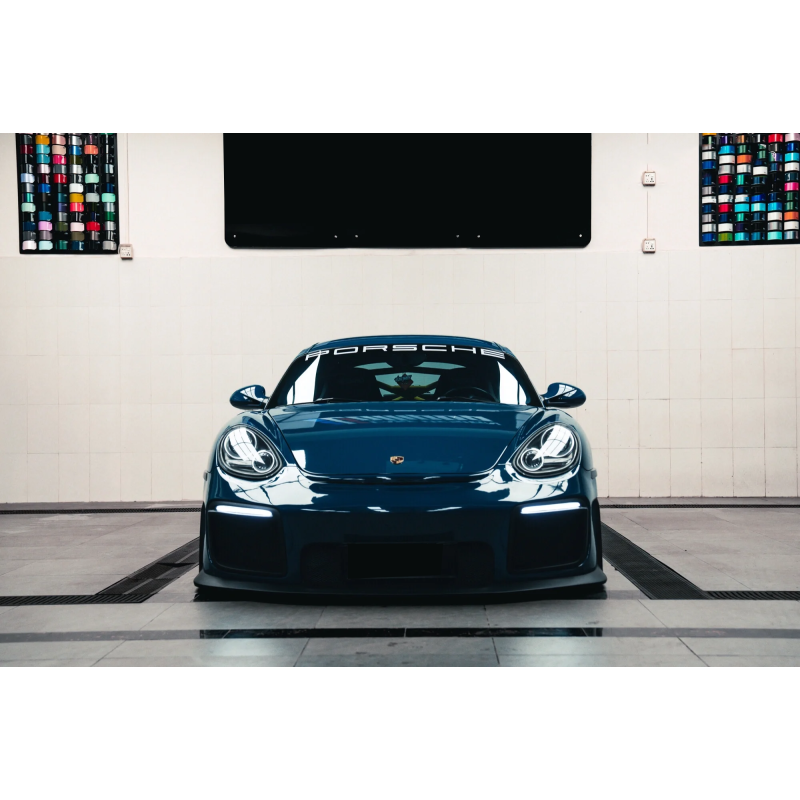 Car Original Color Deep Blue Vinyl Car Wrap For Porsche