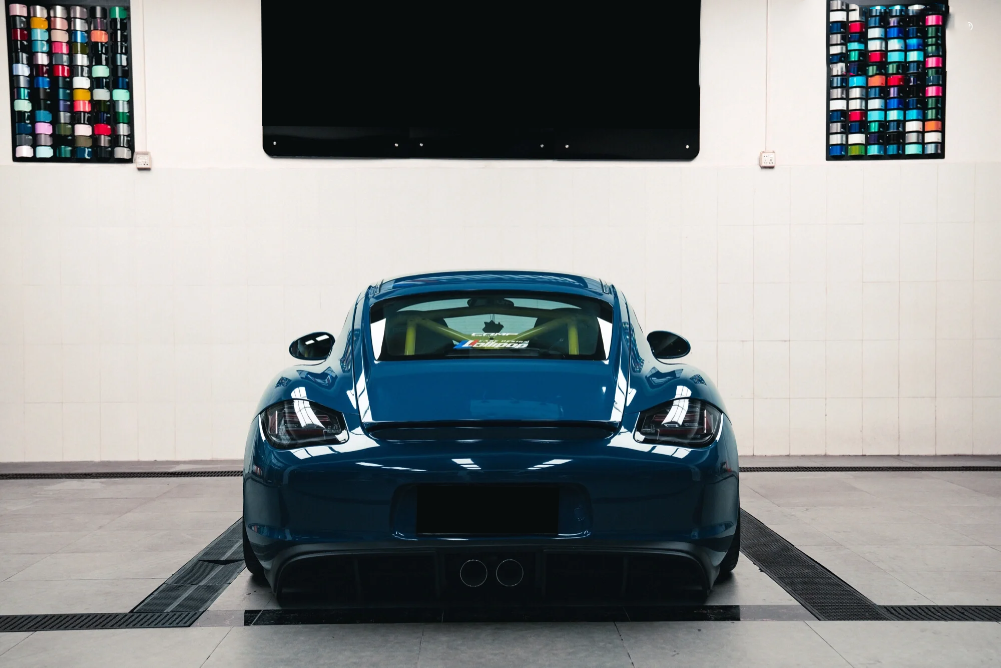 Car Original Color Deep Blue Vinyl Car Wrap For Porsche