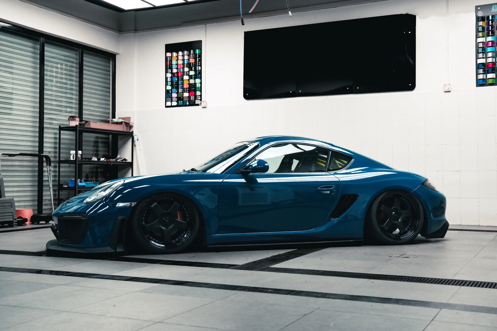 Car Original Color Deep Blue Vinyl Car Wrap For Porsche