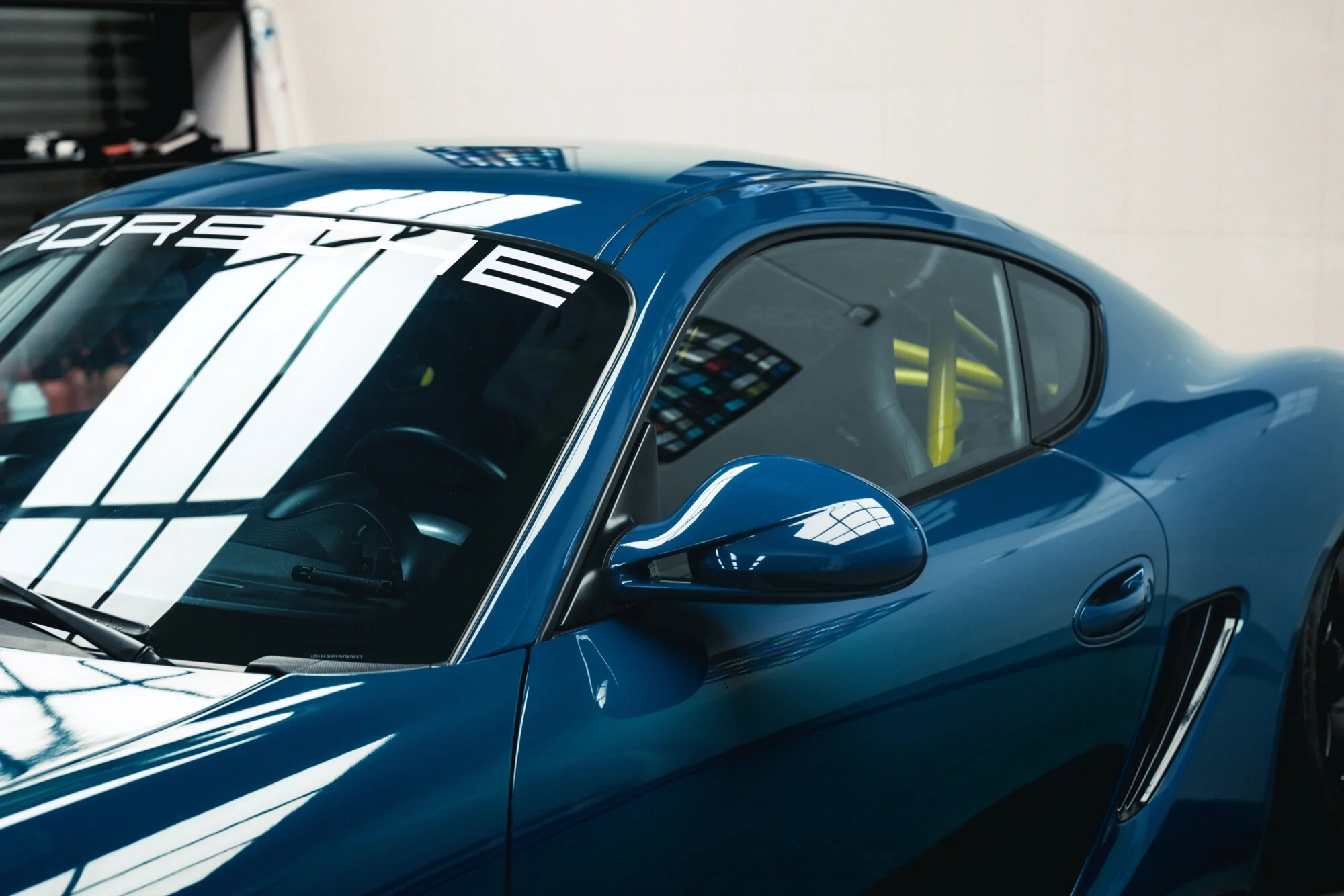 Car Original Color Deep Blue Vinyl Car Wrap For Porsche