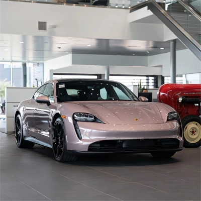 Car Original Color Strawberry Pink Vinyl Car Wrap For Porsche 02