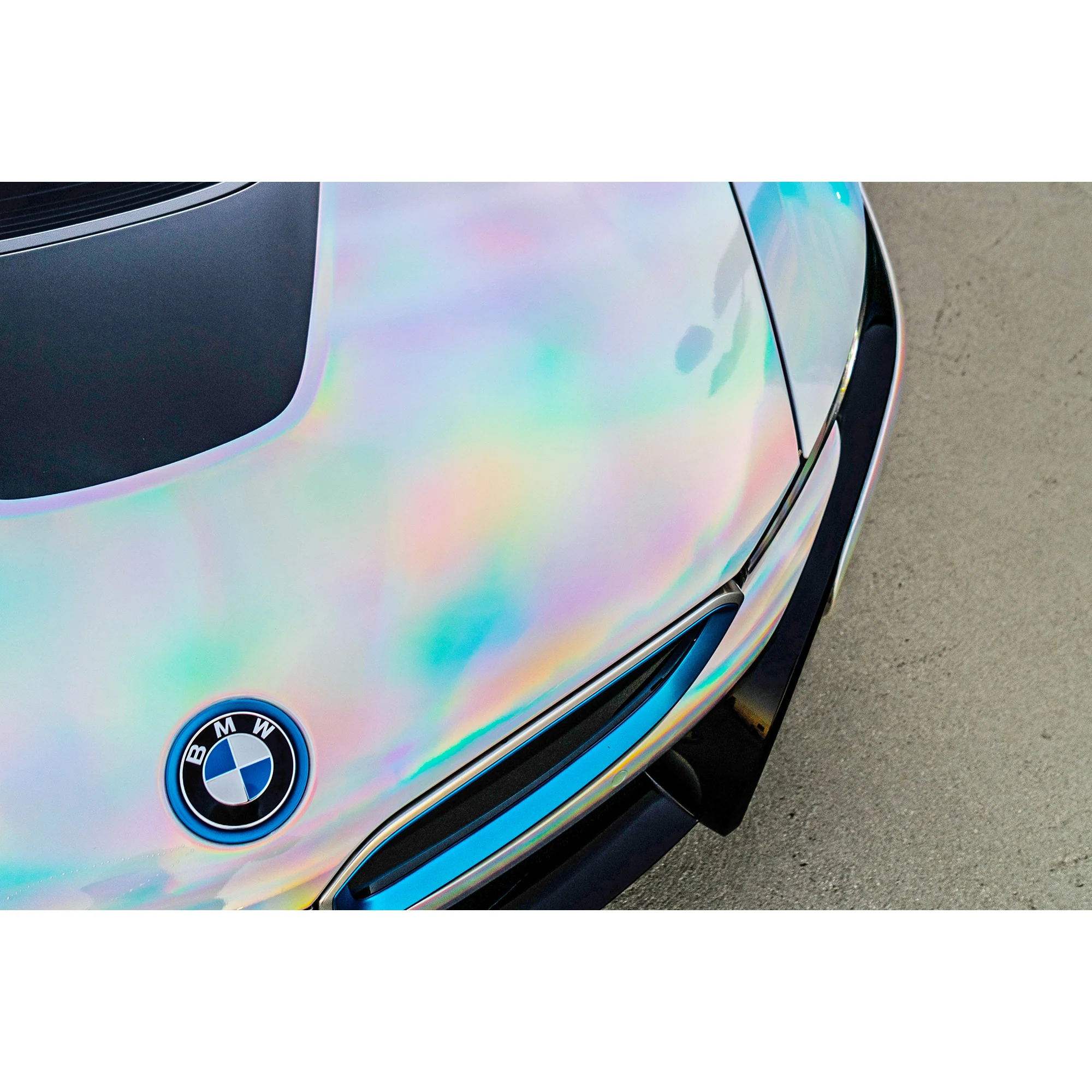 Laser Chrome Silver Vinyl Car Wrap K-2238