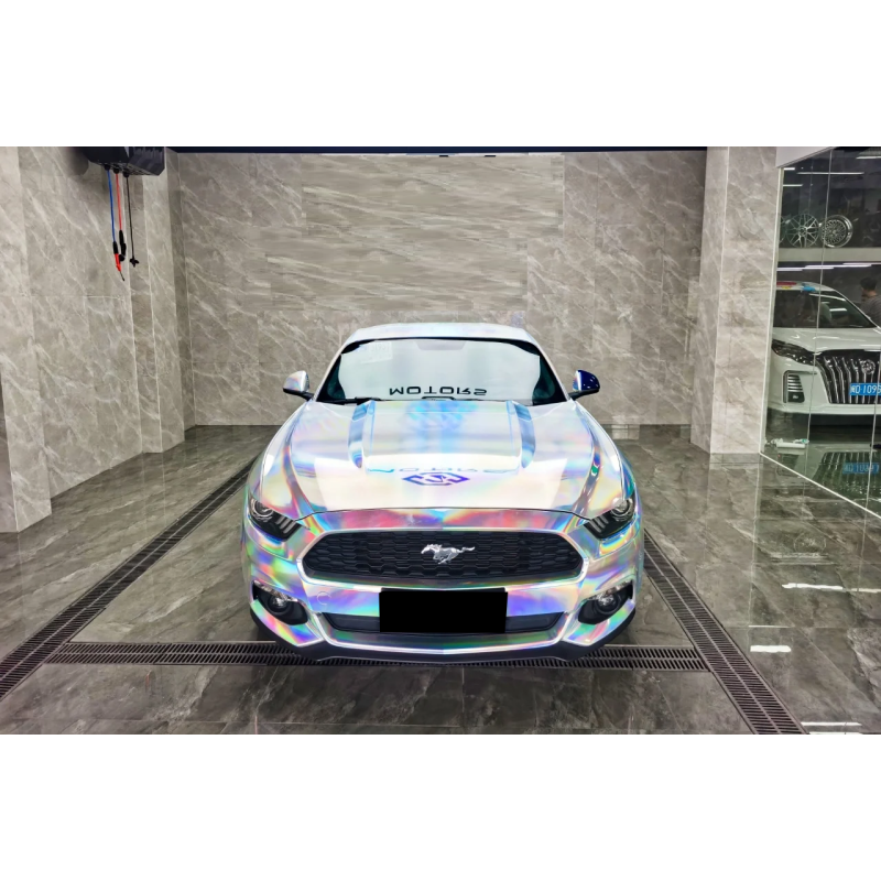 Laser Chrome Silver Vinyl Car Wrap K-2238
