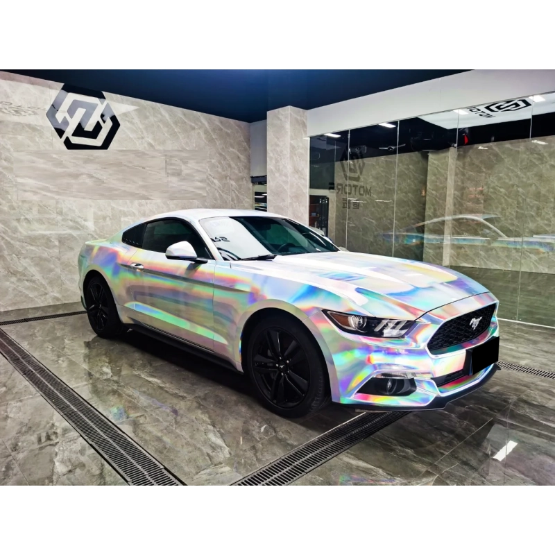 Laser Chrome Silver Vinyl Car Wrap K-2238 02