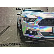 Laser Chrome Silver Vinyl Car Wrap K-2238