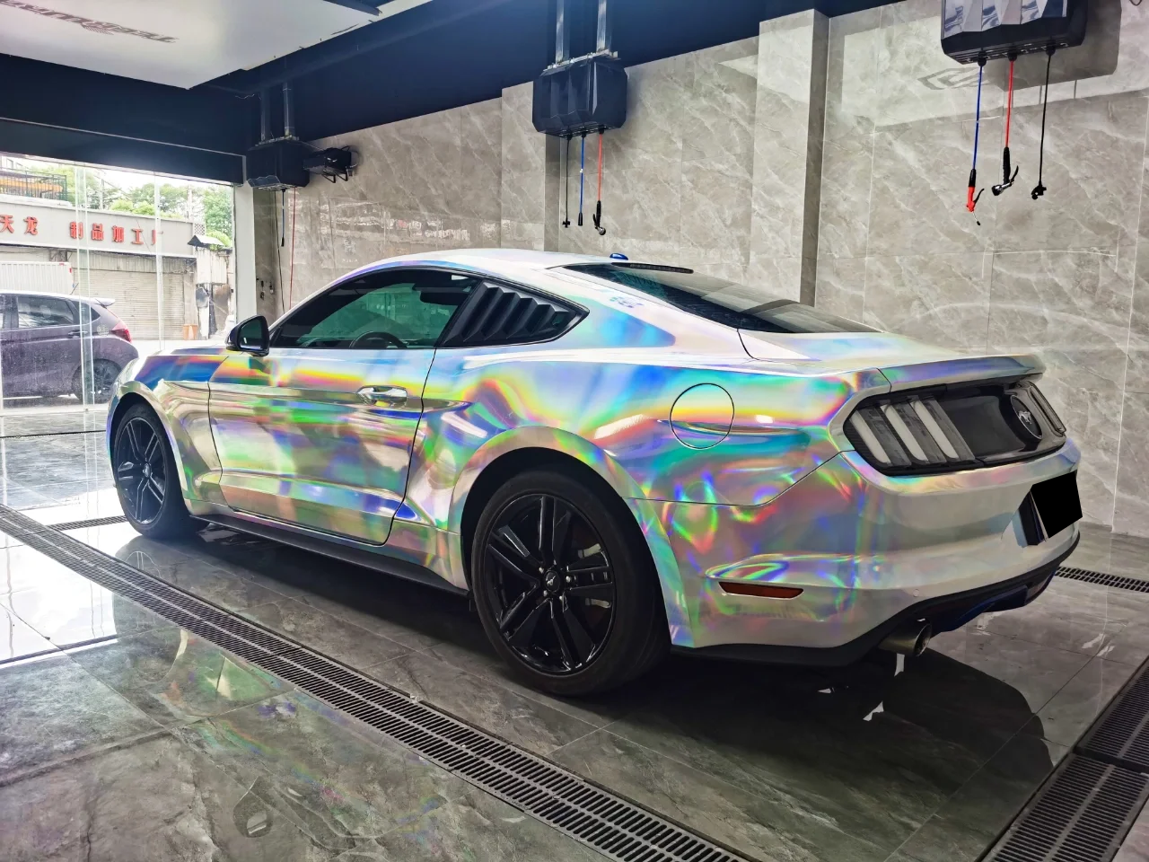 Laser Chrome Silver Vinyl Car Wrap K-2238