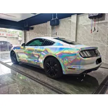 Laser Chrome Silver Vinyl Car Wrap K-2238