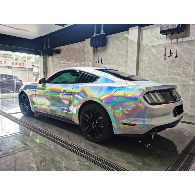 Laser Chrome Silver Vinyl Car Wrap K-2238