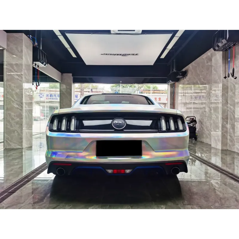 Laser Chrome Silver Vinyl Car Wrap K-2238