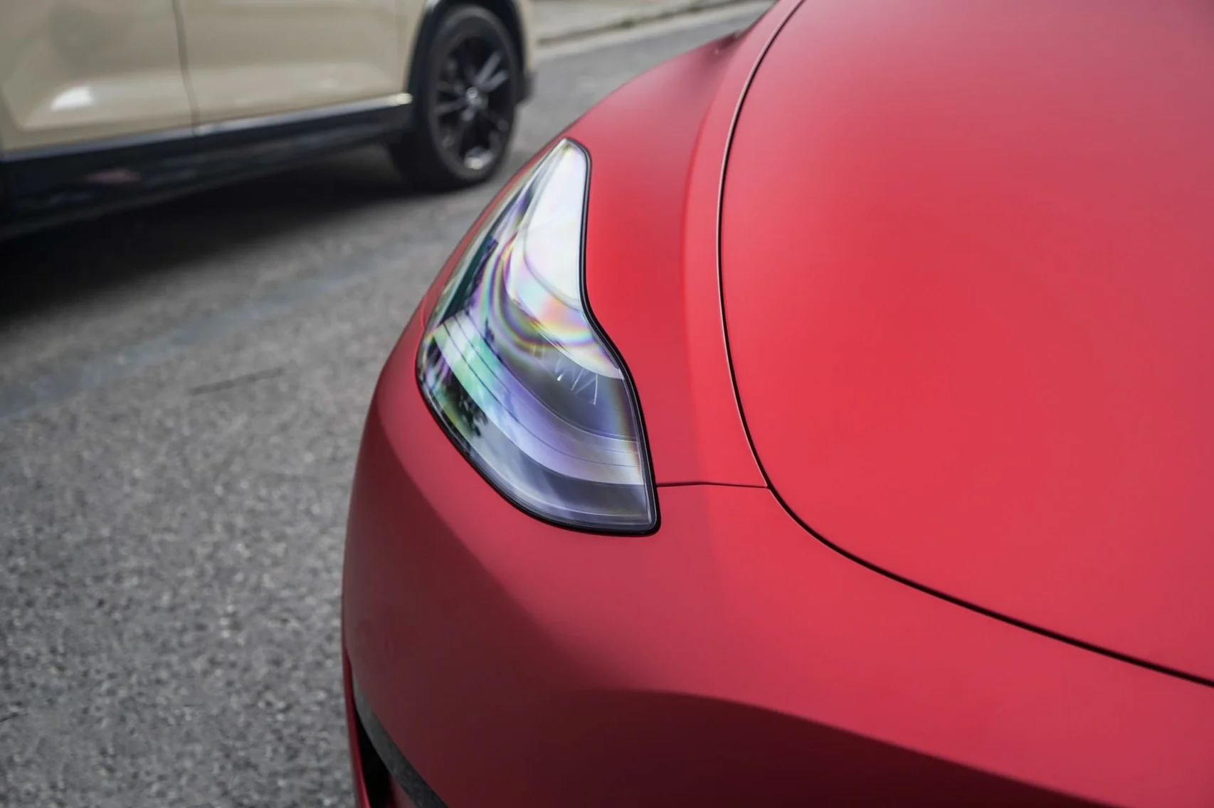 Matte Chrome Red Vinyl Car Wrap K-1027