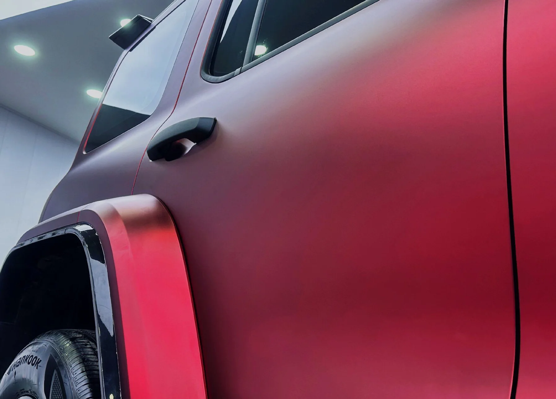 Matte Chrome Romance Red Vinyl Car Wrap K-1130