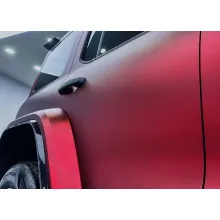 Matte Chrome Romance Red Vinyl Car Wrap K-1130