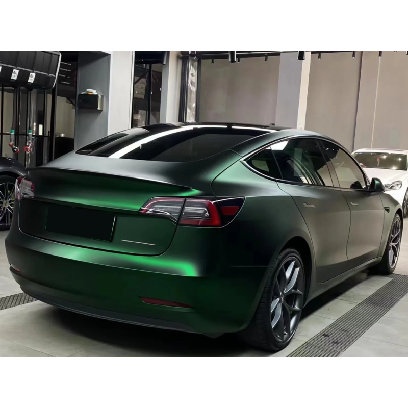 Matte Chrome Venom Green Vinyl Car Wrap K-1211