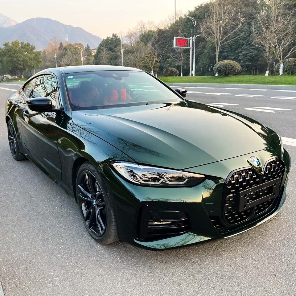 Car Original Color Glossy Blackish Green Vinyl Car Wrap For BMW