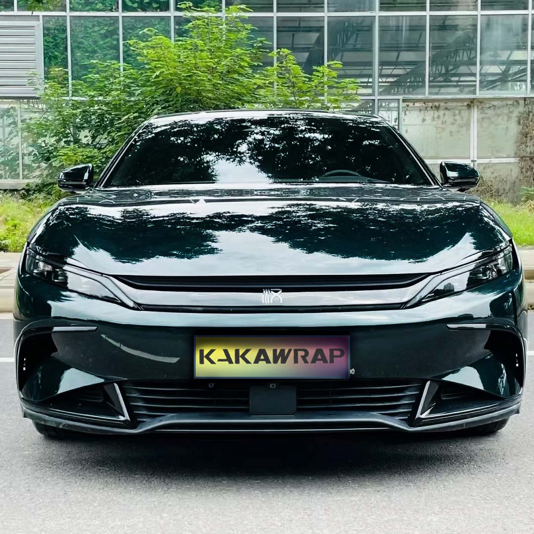 Car Original Color Glossy Midnight Green Vinyl Car Wrap For BYD