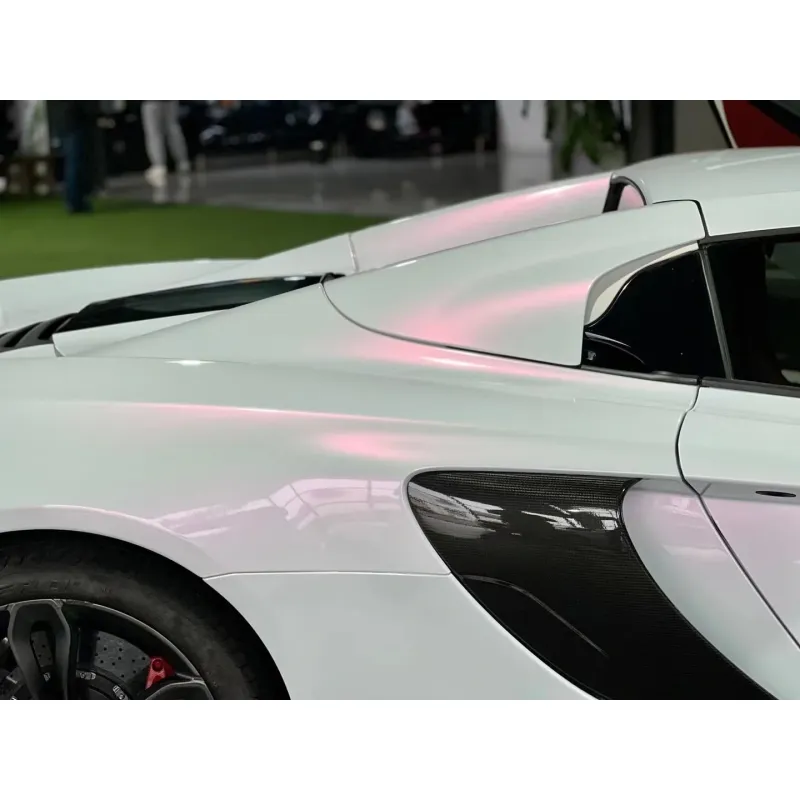 Glossy White to Red Vinyl Car Wrap K-9302