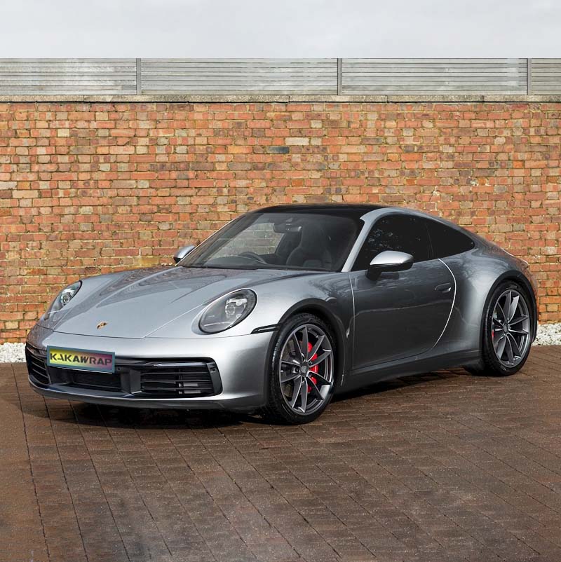 Car Original Color Glossy GT Silver Vinyl Car Wrap For Porsche