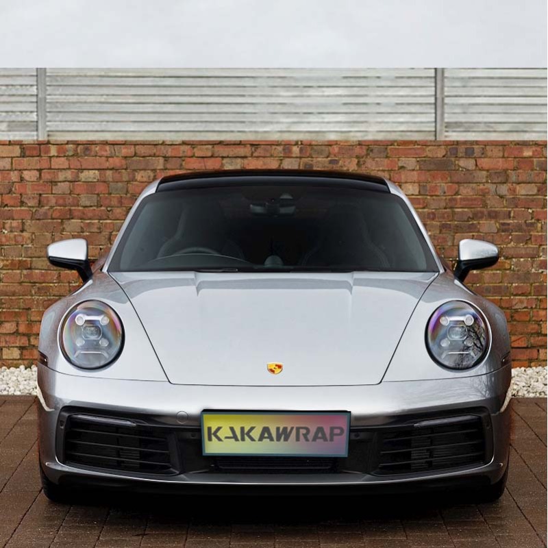 Car Original Color Glossy GT Silver Vinyl Car Wrap For Porsche