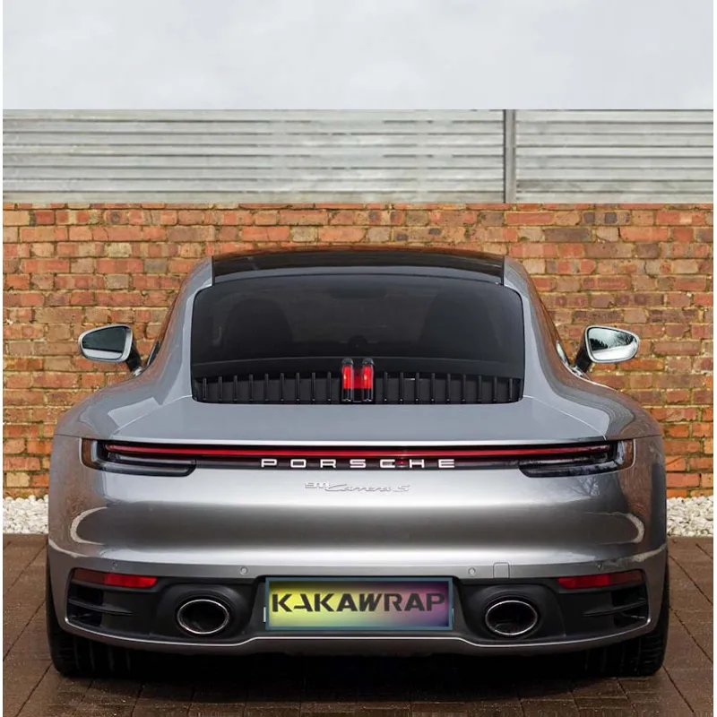 Car Original Color Glossy GT Silver Vinyl Car Wrap For Porsche
