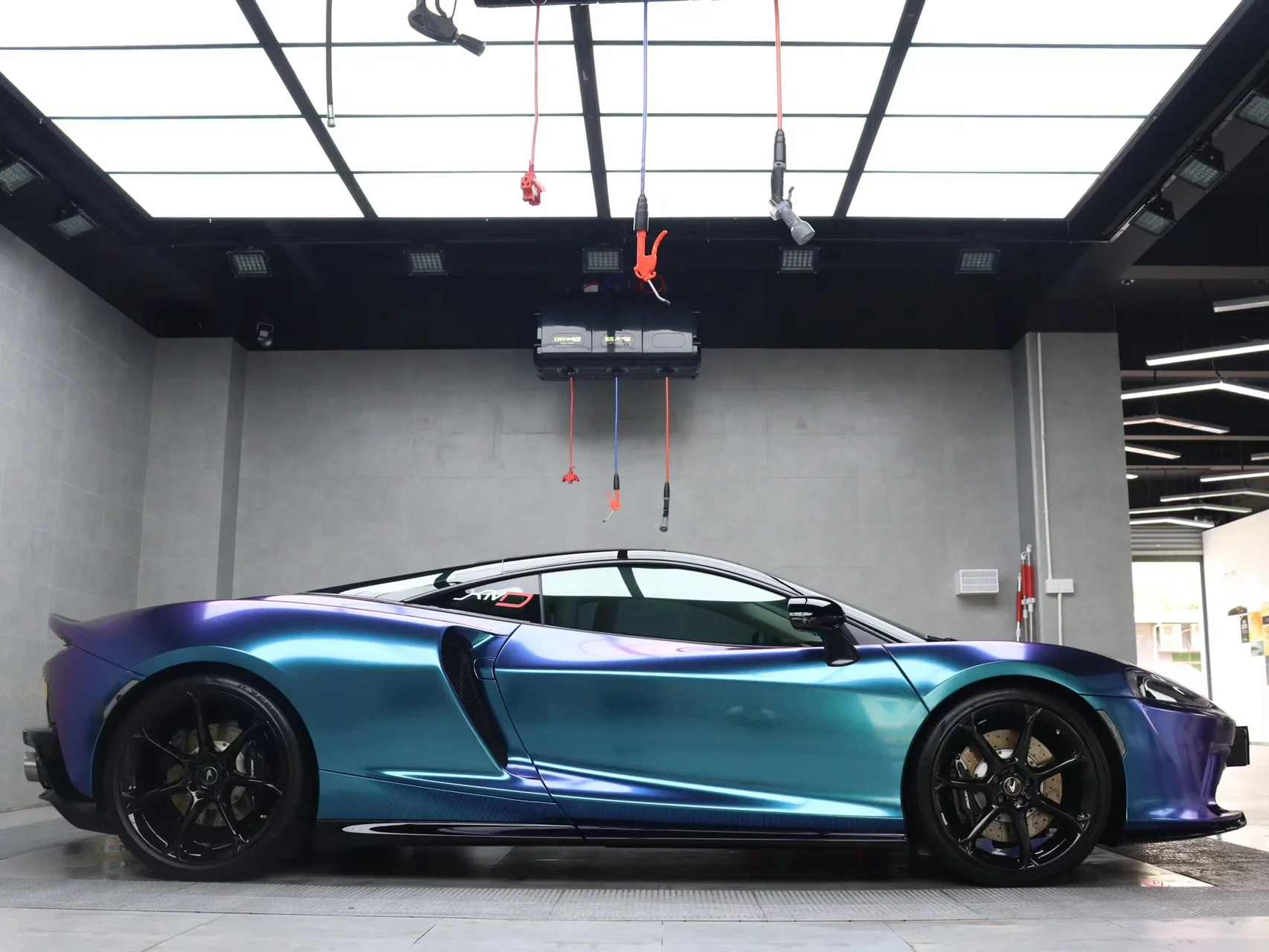 Glossy Diamond Purple Blue Vinyl Car Wrap K-4016