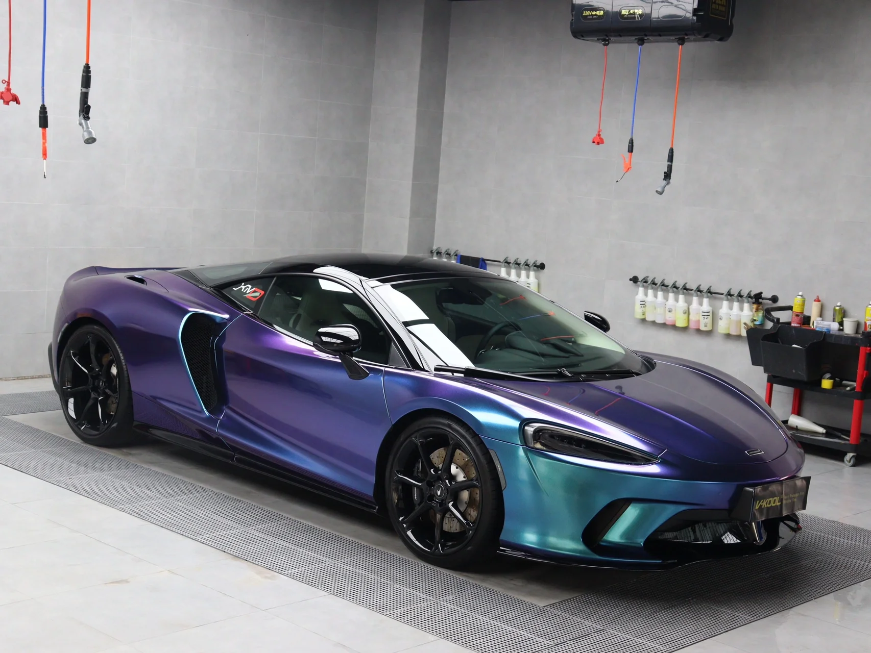 Glossy Diamond Purple Blue Vinyl Car Wrap K-4016