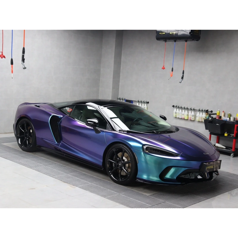 Glossy Diamond Purple Blue Vinyl Car Wrap K-4016 02
