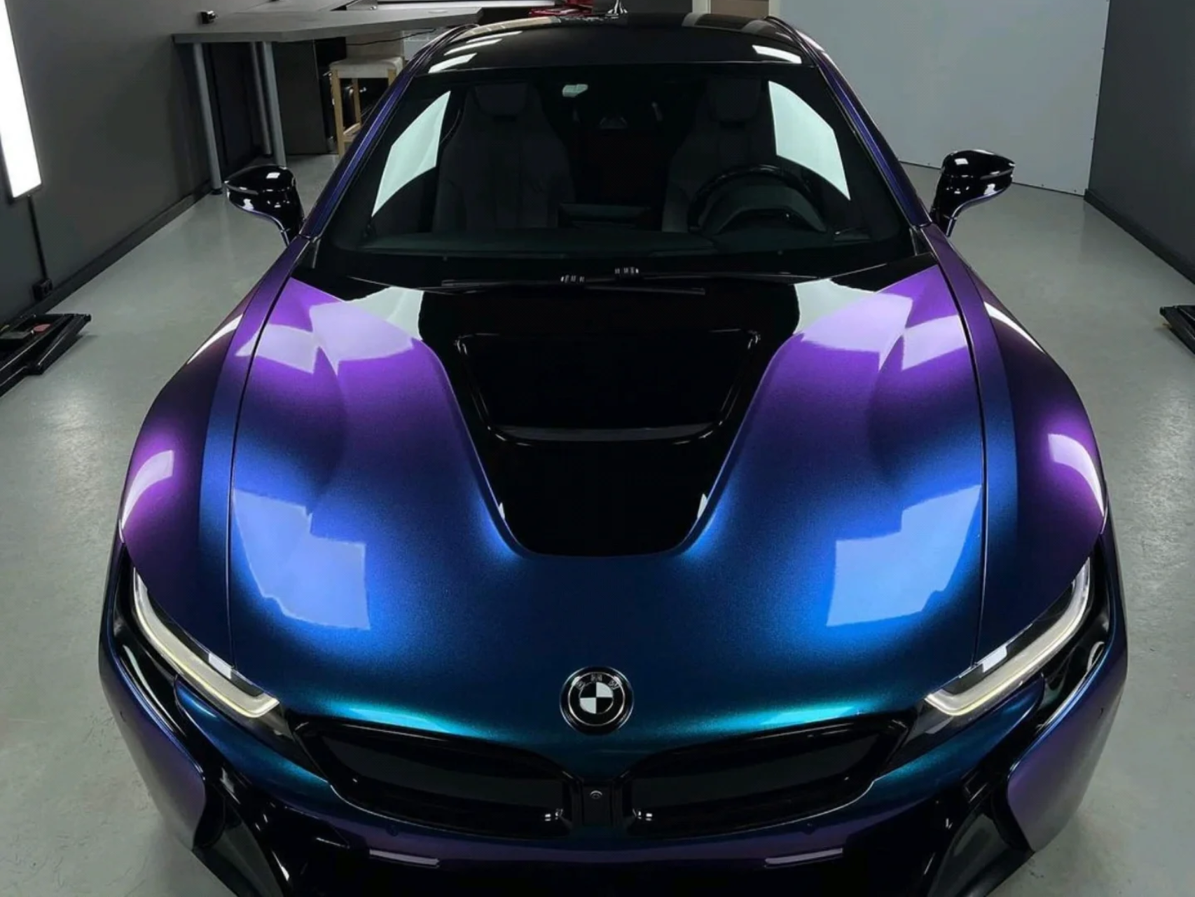 Glossy Diamond Purple Blue Vinyl Car Wrap K-4016