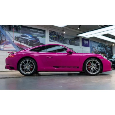 Glossy Crystal Rose Red Vinyl Car Wrap K-7006 02